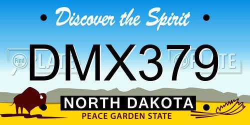 DMX379 North Dakota License Plate