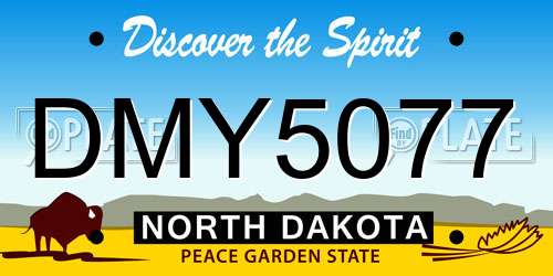 DMY5077 North Dakota License Plate