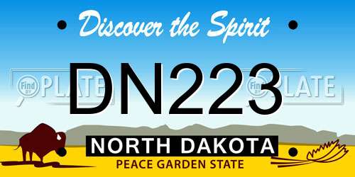 DN223 North Dakota License Plate