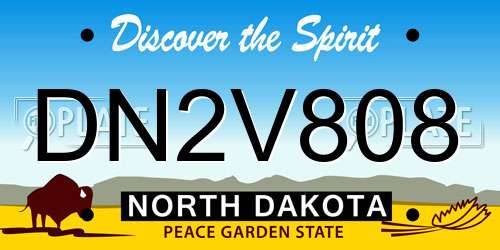DN2V808 North Dakota License Plate