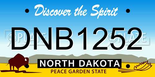 DNB1252 North Dakota License Plate