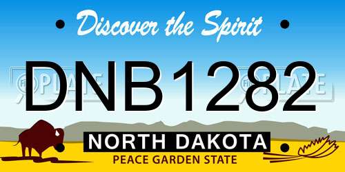 DNB1282 North Dakota License Plate