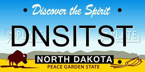 DNSITST North Dakota License Plate
