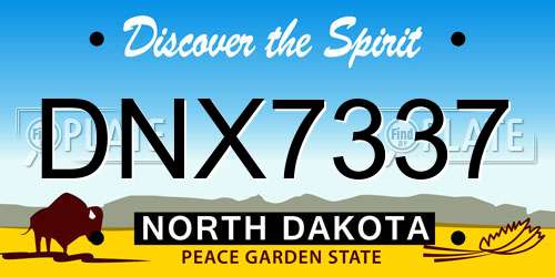 DNX7337 North Dakota License Plate