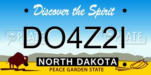 DO4Z2I North Dakota License Plate