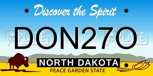 DON27O North Dakota License Plate