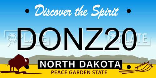 DONZ20 North Dakota License Plate