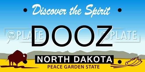 DOOZ North Dakota License Plate