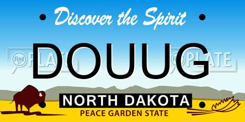 DOUUG North Dakota License Plate