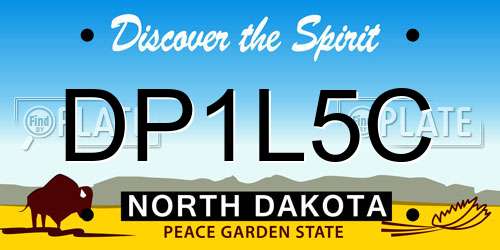 DP1L5C North Dakota License Plate