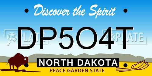 DP5O4T North Dakota License Plate
