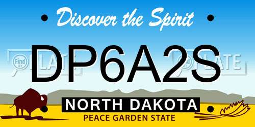 DP6A2S North Dakota License Plate