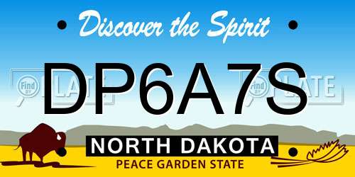 DP6A7S North Dakota License Plate