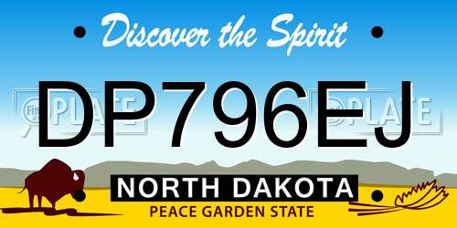 DP796EJ North Dakota License Plate