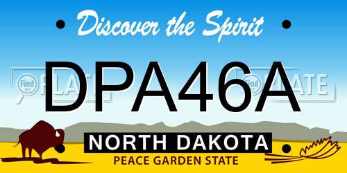 DPA46A North Dakota License Plate