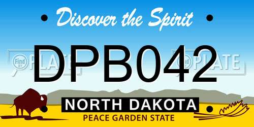 DPB042 North Dakota License Plate