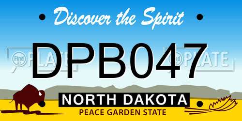DPB047 North Dakota License Plate