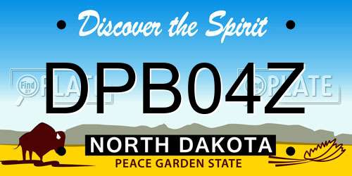 DPB04Z North Dakota License Plate