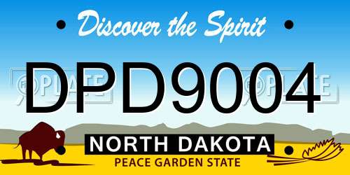 DPD9004 North Dakota License Plate