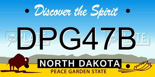 DPG47B North Dakota License Plate