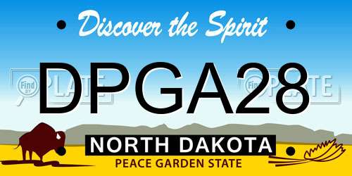 DPGA28 North Dakota License Plate