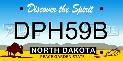 DPH59B North Dakota License Plate