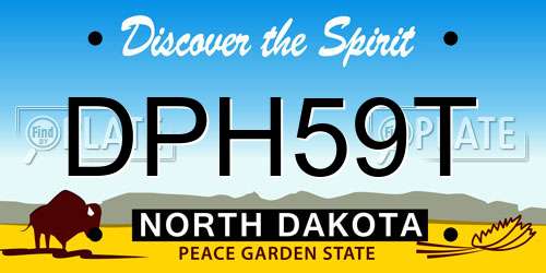 DPH59T North Dakota License Plate