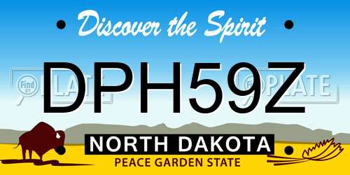 DPH59Z North Dakota License Plate