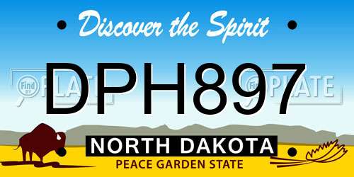 DPH897 North Dakota License Plate