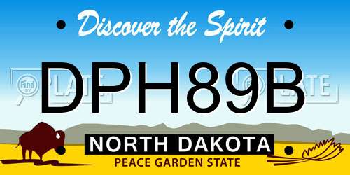 DPH89B North Dakota License Plate