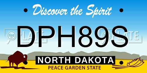 DPH89S North Dakota License Plate