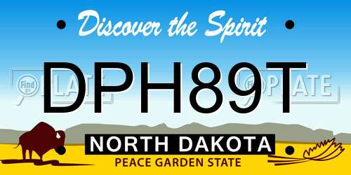 DPH89T North Dakota License Plate