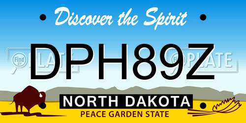 DPH89Z North Dakota License Plate
