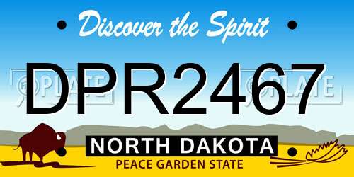 DPR2467 North Dakota License Plate
