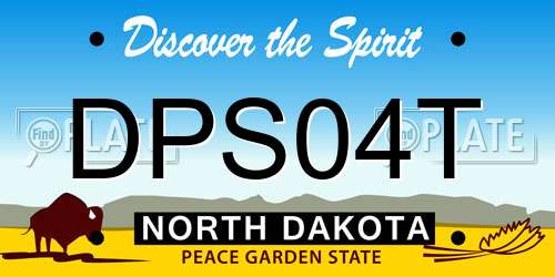 DPS04T North Dakota License Plate