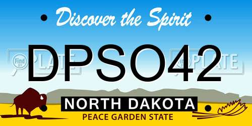 DPSO42 North Dakota License Plate