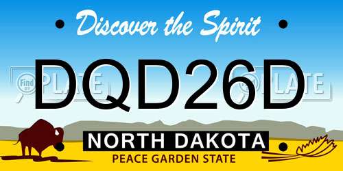 DQD26D North Dakota License Plate
