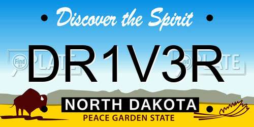DR1V3R North Dakota License Plate