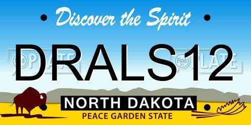 DRALS12 North Dakota License Plate