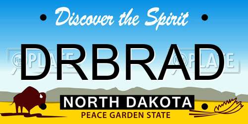 DRBRAD North Dakota License Plate
