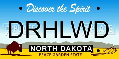 DRHLWD North Dakota License Plate