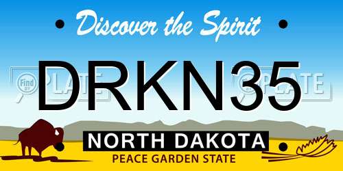 DRKN35 North Dakota License Plate
