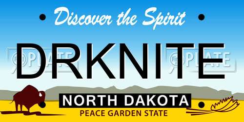 DRKNITE North Dakota License Plate