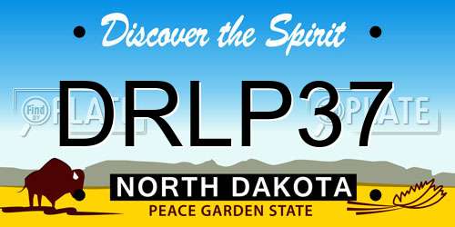 DRLP37 North Dakota License Plate