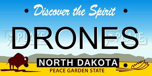 DRONES North Dakota License Plate