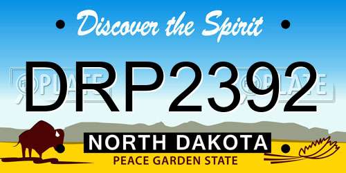 DRP2392 North Dakota License Plate