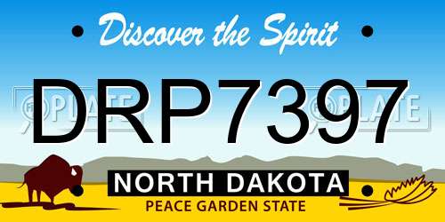 DRP7397 North Dakota License Plate