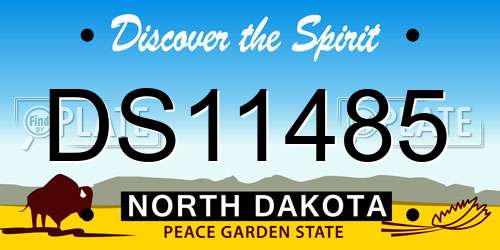 DS11485 North Dakota License Plate
