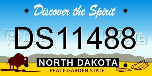 DS11488 North Dakota License Plate