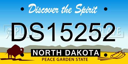 DS15252 North Dakota License Plate